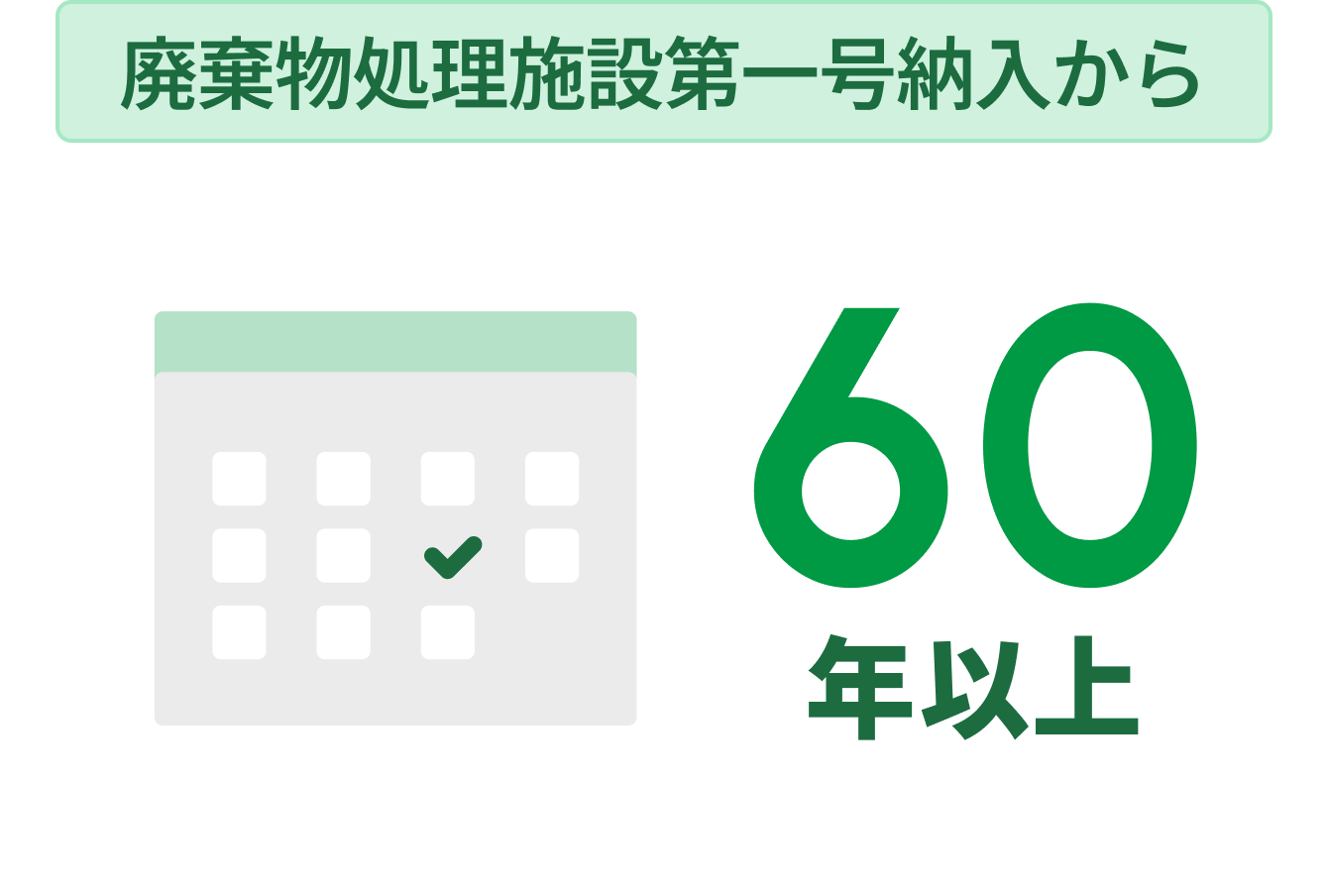 廃棄物処理施設第一号納入から