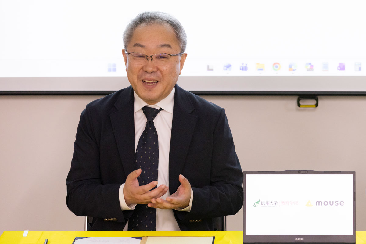 信州大学教育学部長の西一夫氏