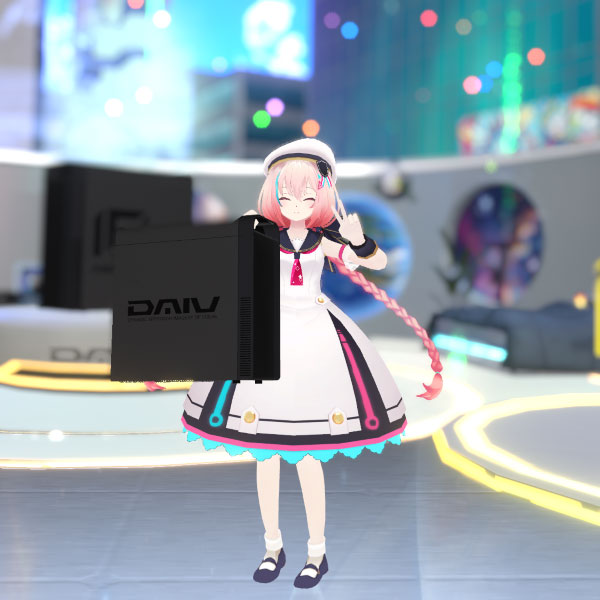特典の3DデータDAIVを手に持つVketちゃん