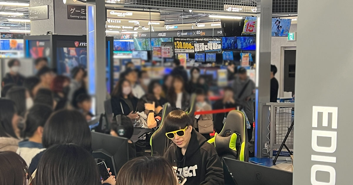 フォートナイトプレイ中の様子